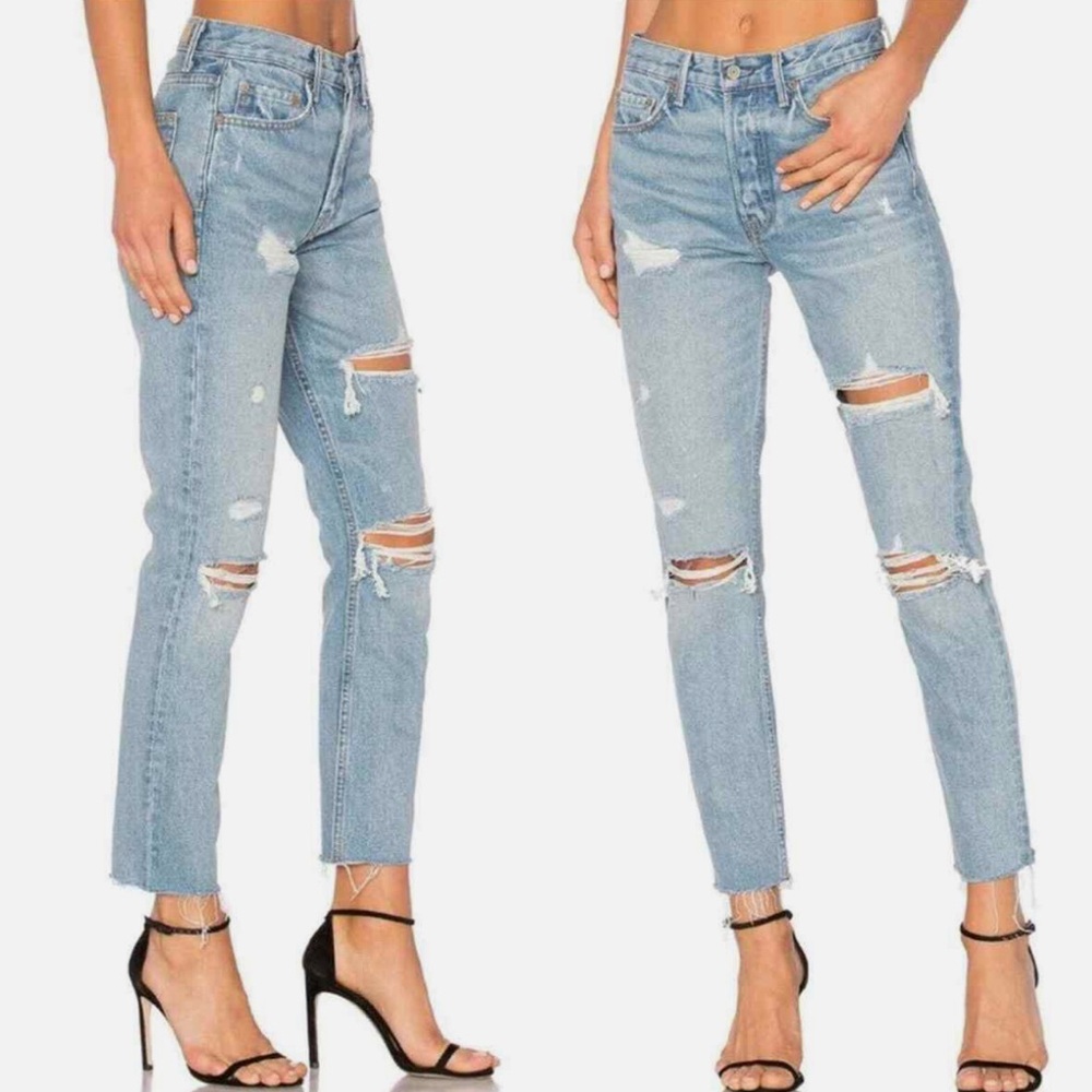GRLFRND Karolina Super Distressed Jeans